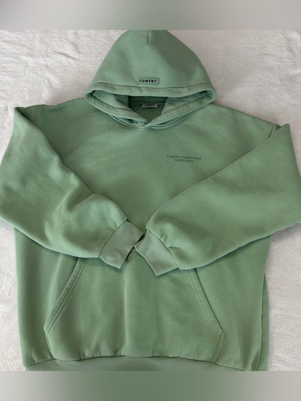 Comfrt Pastel Edit Sage Green Hoodie 💚